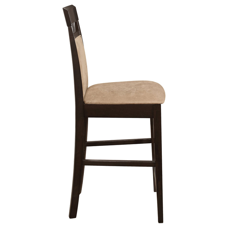 Silla de mostrador Gabriel con respaldo cerrado, capuchino (juego de 2)