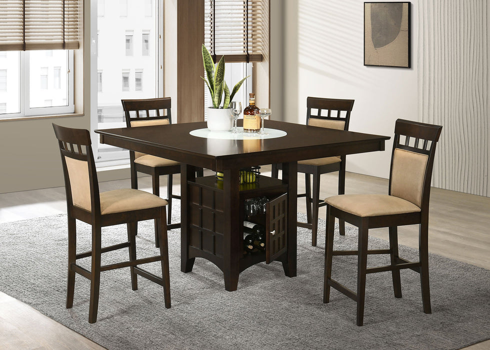 Gabriel  Square Counter Height Dining Set Cappuccino