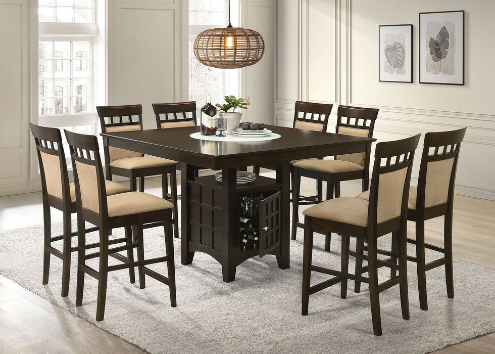 Gabriel  Square Counter Height Dining Set Cappuccino