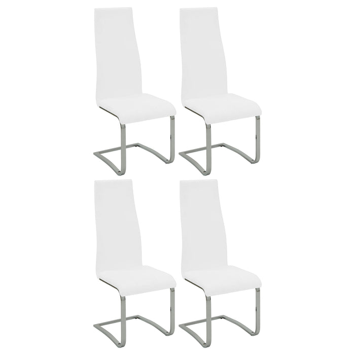 Montclair High Back Dining Chairs Black and Chrome (Set of 4)