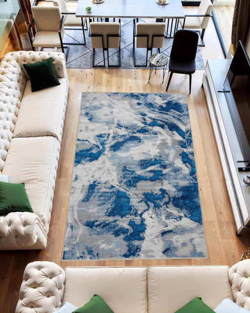 MARBLE Rug Design 10058 Blue 5x8 (5'2x7'5")"