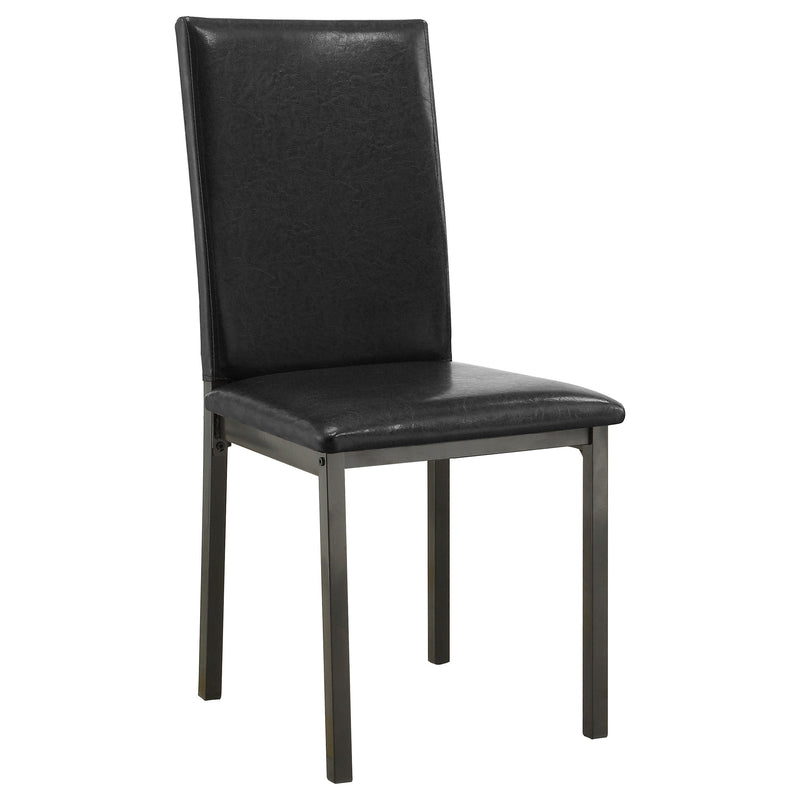 Juego de mesa de comedor rectangular Garza de 5 piezas, negro
