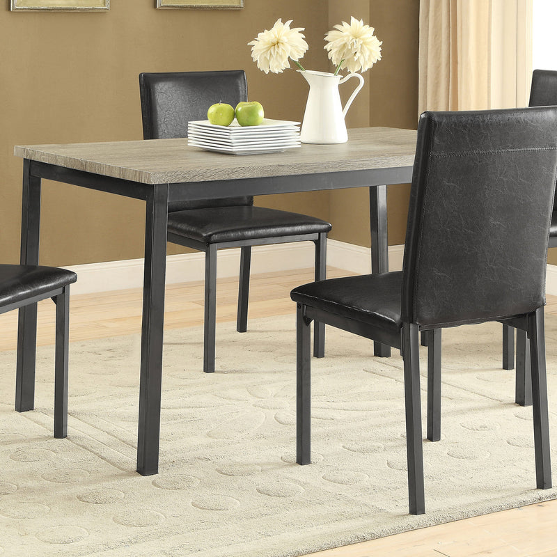 Mesa de comedor rectangular Garza de madera diseñada de 48 pulgadas, gris