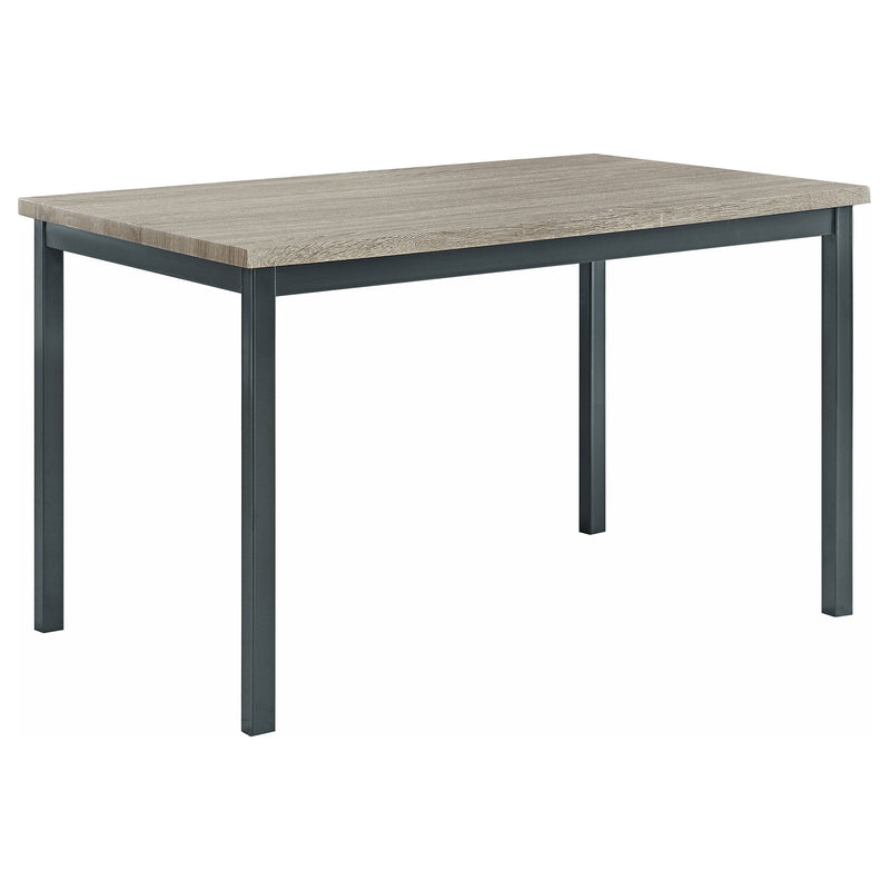 Mesa de comedor rectangular Garza de madera diseñada de 48 pulgadas, gris