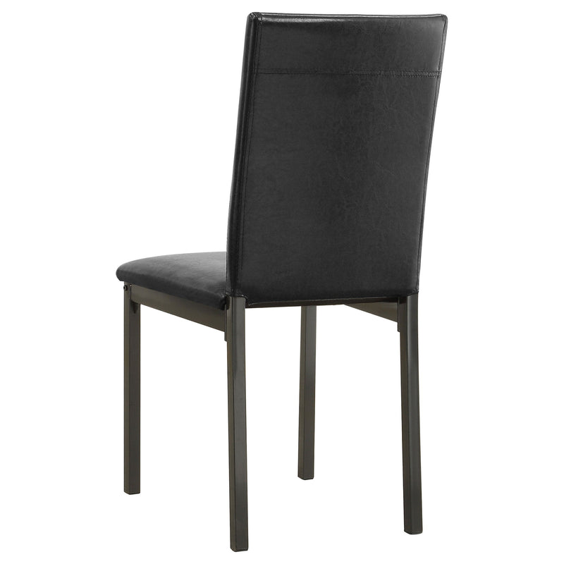 Sillas de comedor tapizadas Garza, negras (juego de 2)