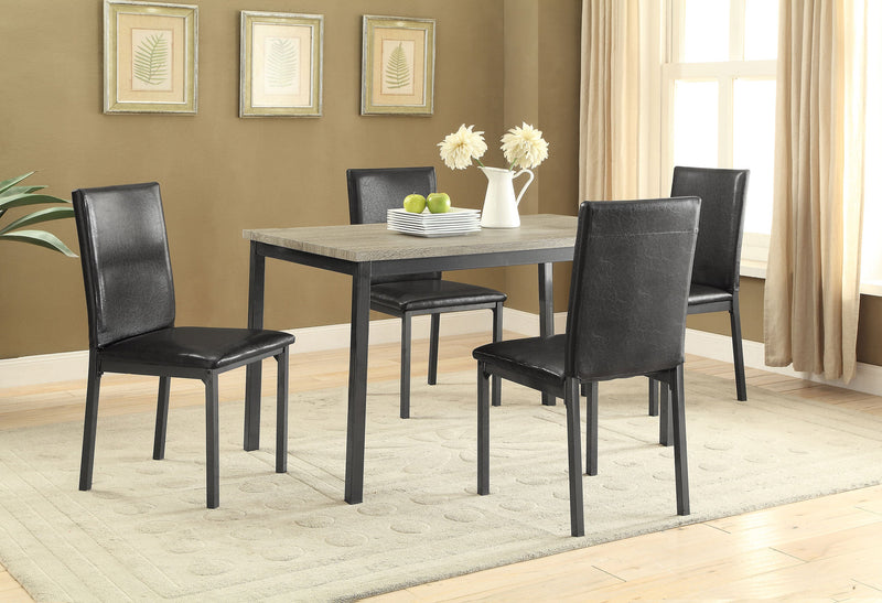 Sillas de comedor tapizadas Garza, negras (juego de 2)