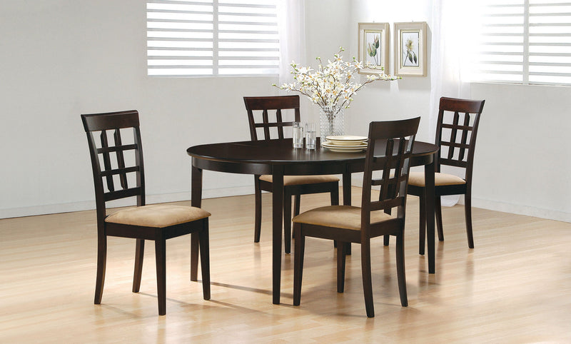 Juego de mesa de comedor con extensión Gabriel color capuchino