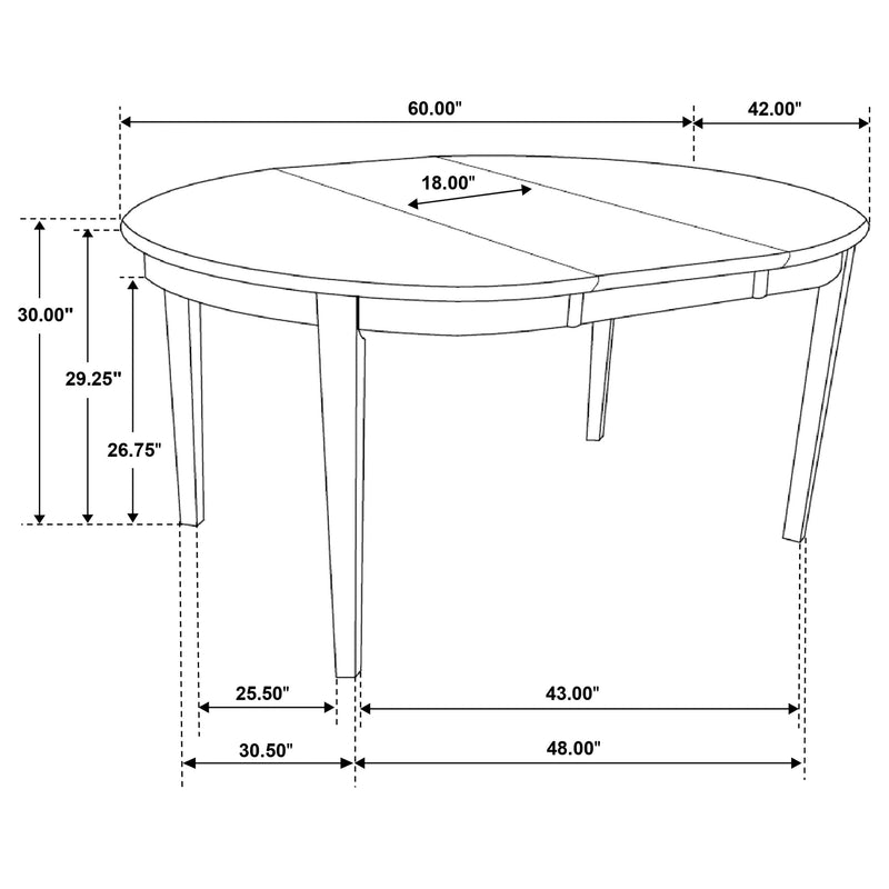 Juego de mesa de comedor con extensión Gabriel color capuchino