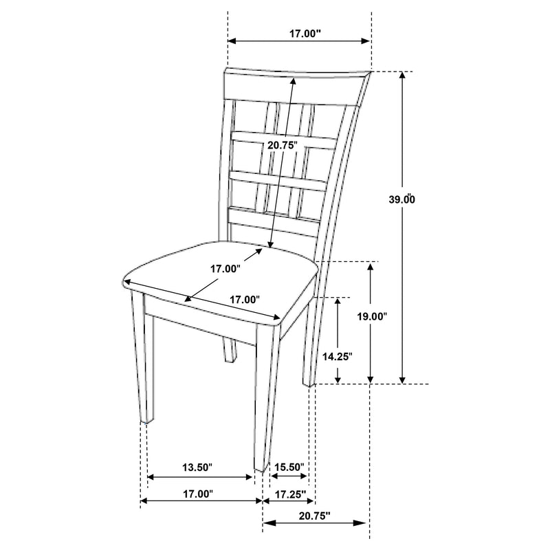 Juego de mesa de comedor con extensión Gabriel color capuchino