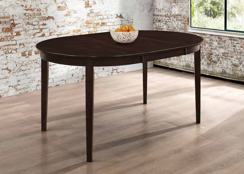 Mesa de comedor extensible Gabriel Oval de 60 pulgadas, color capuchino