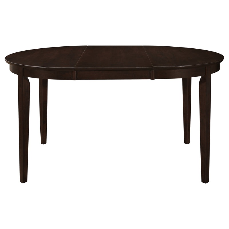 Mesa de comedor extensible Gabriel Oval de 60 pulgadas, color capuchino