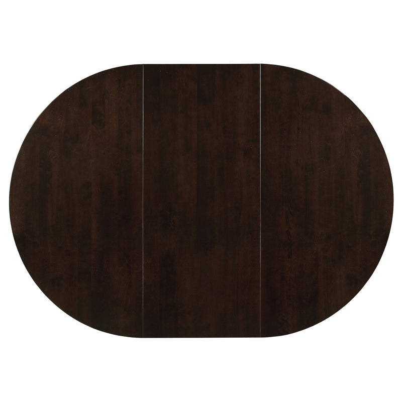 Mesa de comedor extensible Gabriel Oval de 60 pulgadas, color capuchino
