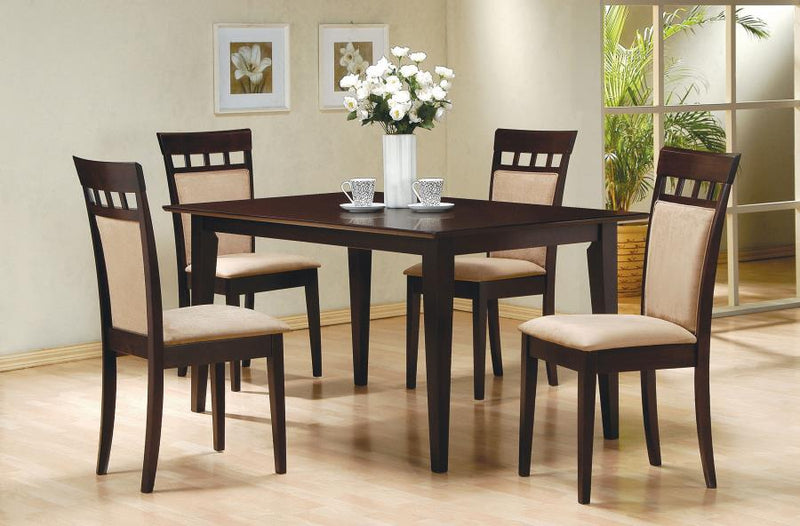 Juego de comedor rectangular Gabriel de 5 piezas de 150 cm Capuchino