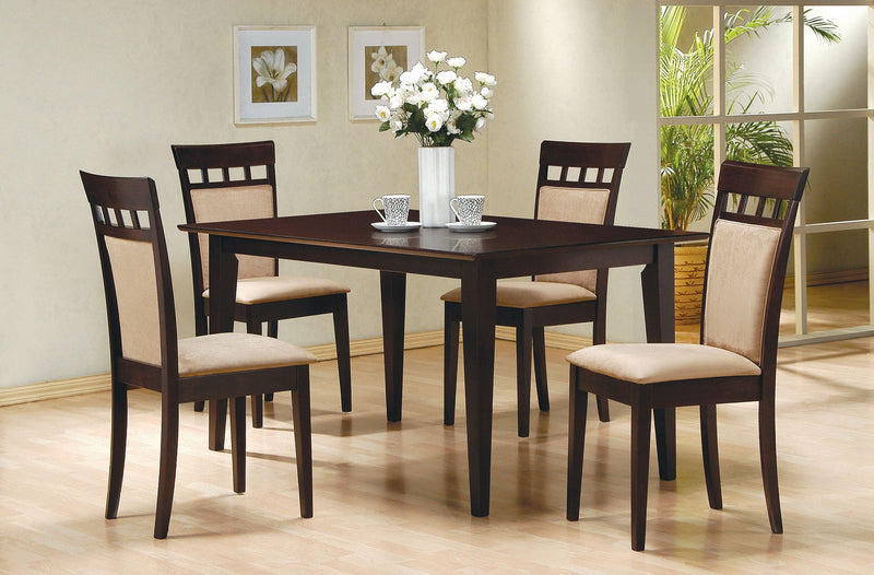 Juego de comedor rectangular Gabriel de 5 piezas de 150 cm Capuchino