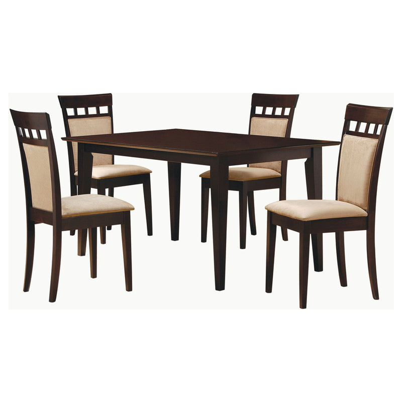 Juego de comedor rectangular Gabriel de 5 piezas de 150 cm Capuchino