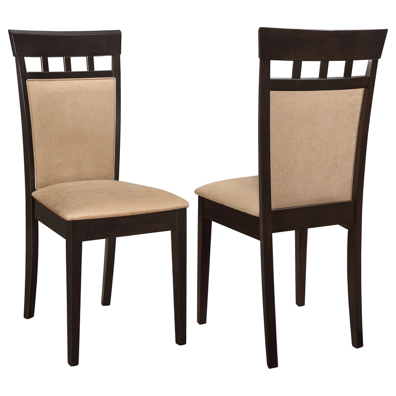 Gabriel - Silla de comedor con respaldo cerrado, color capuchino (juego de 2)