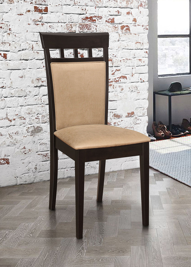 Gabriel - Silla de comedor con respaldo cerrado, color capuchino (juego de 2)