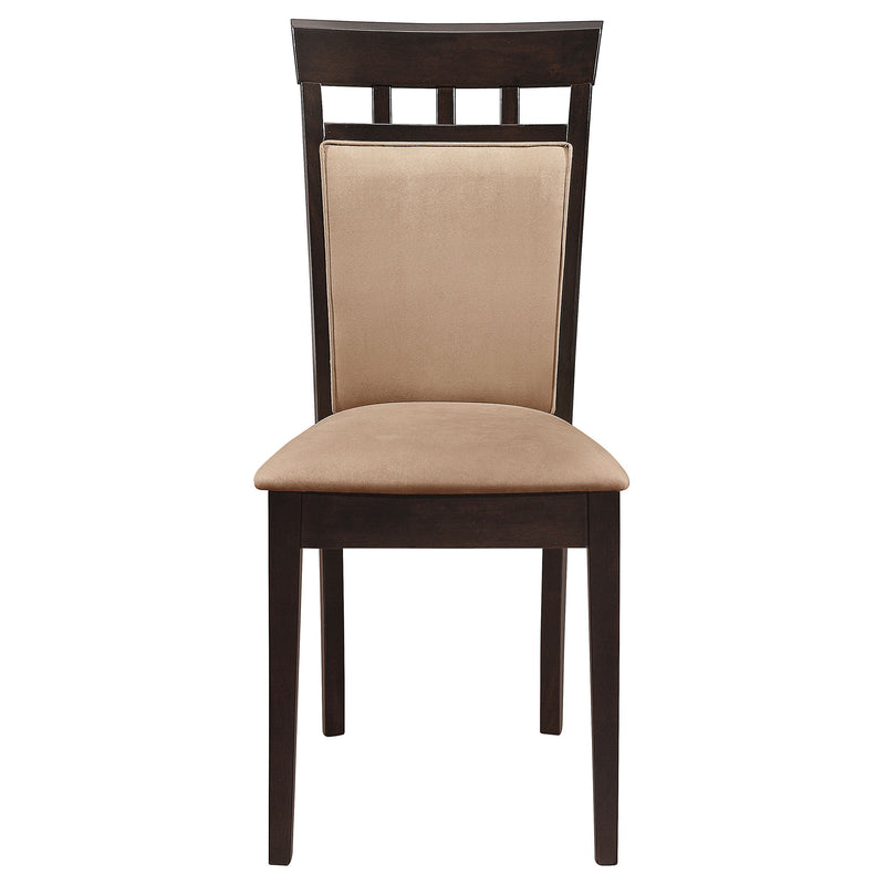 Gabriel - Silla de comedor con respaldo cerrado, color capuchino (juego de 2)