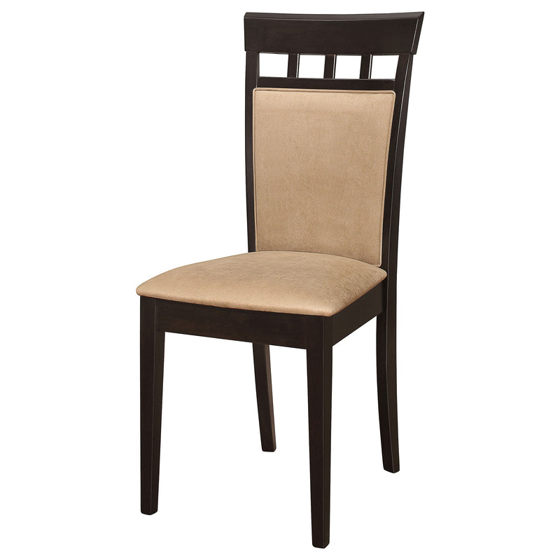 Gabriel - Silla de comedor con respaldo cerrado, color capuchino (juego de 2)