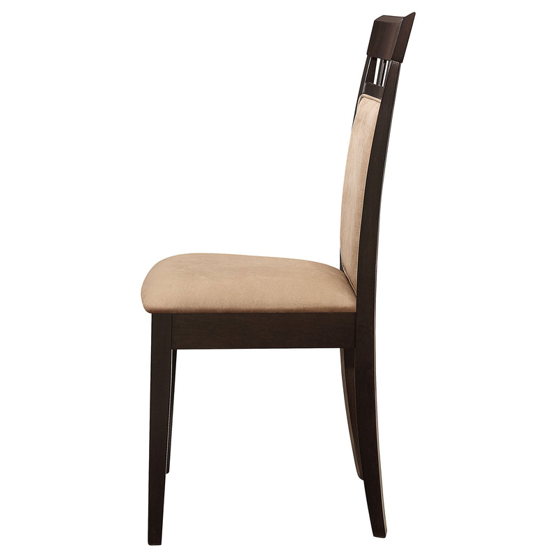 Gabriel - Silla de comedor con respaldo cerrado, color capuchino (juego de 2)