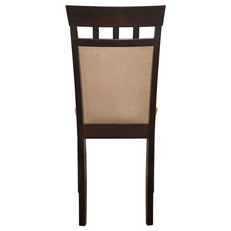 Gabriel - Silla de comedor con respaldo cerrado, color capuchino (juego de 2)