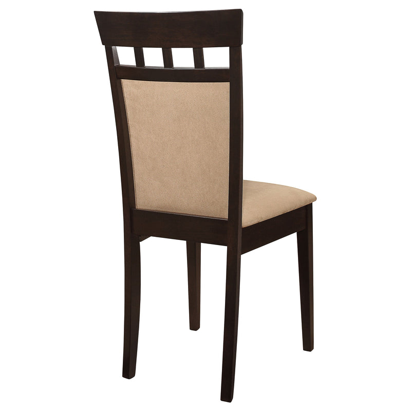 Gabriel - Silla de comedor con respaldo cerrado, color capuchino (juego de 2)