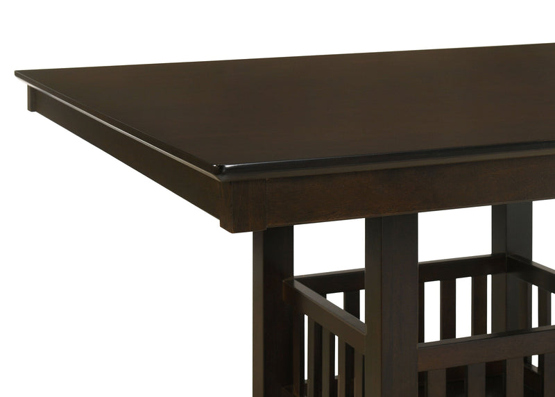 Juego de comedor Jaden de 5 piezas para altura de mostrador, color espresso