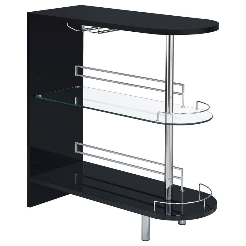 Adolfo Rectangular 2-tier Home Bar Table High Gloss