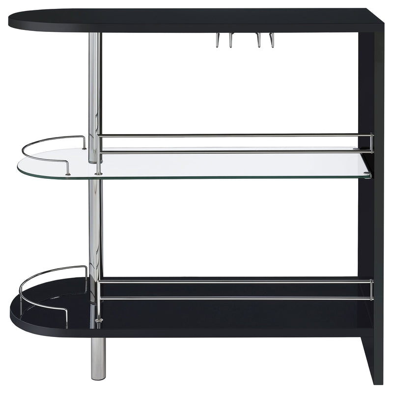Adolfo Rectangular 2-tier Home Bar Table High Gloss