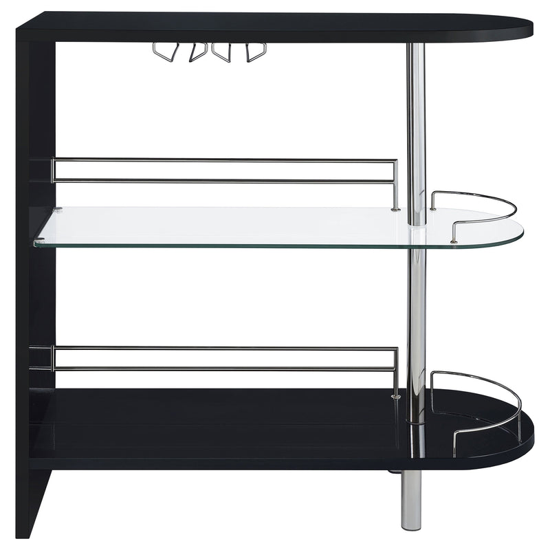 Adolfo Rectangular 2-tier Home Bar Table High Gloss