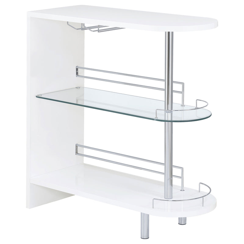 Adolfo Rectangular 2-tier Home Bar Table High Gloss