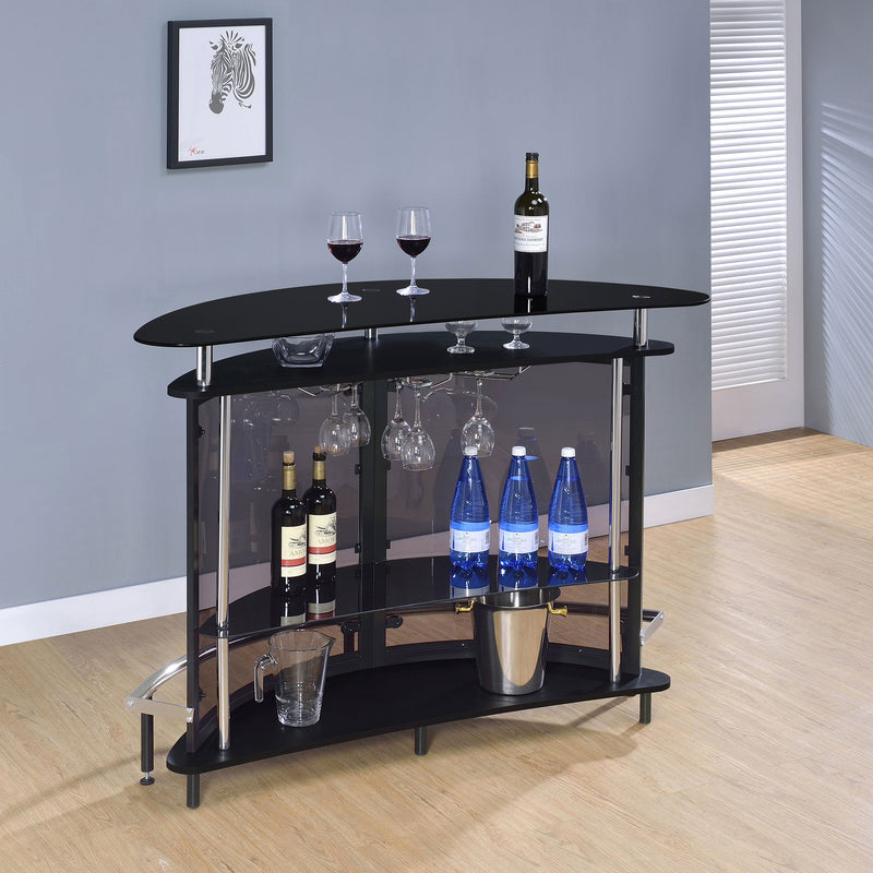 Amarillo Freestanding Glass Top Home Bar Wine Cabinet