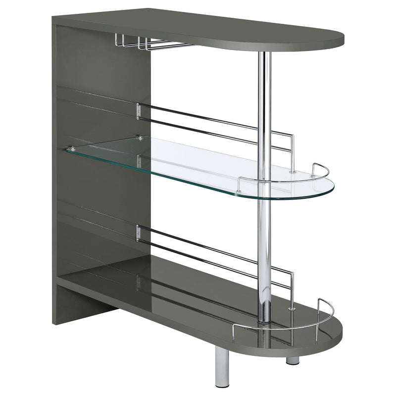 Adolfo Rectangular 2-tier Home Bar Table High Gloss