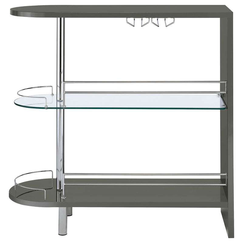 Adolfo Rectangular 2-tier Home Bar Table High Gloss