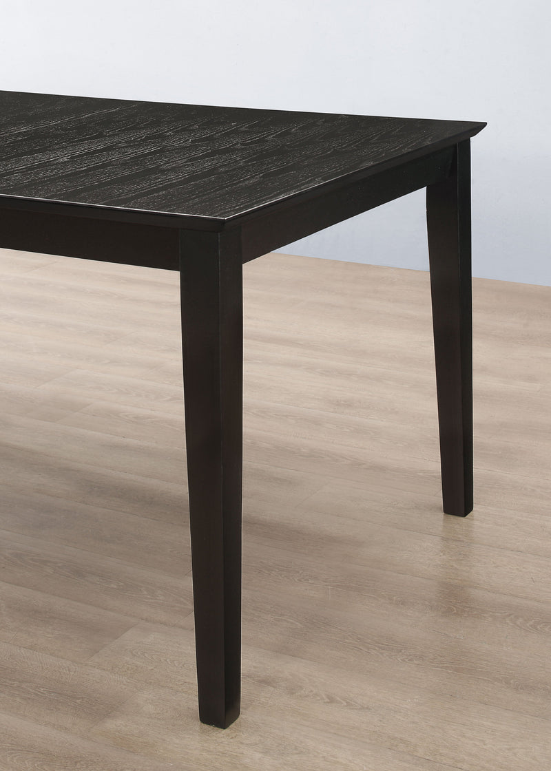 Mesa de comedor Louise rectangular extensible de 78 pulgadas con alas, color negro
