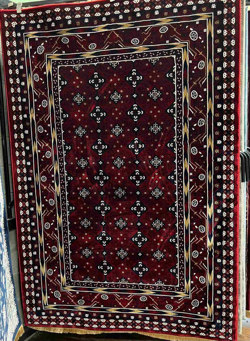CASABLANCA Rug Design 1018 Burgundy 2x12 Runner (2'6x11'5")"