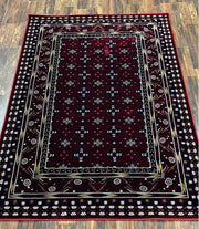 CASABLANCA Rug Design 1018 Burgundy 2x8 Runner (2'6x7'9")"