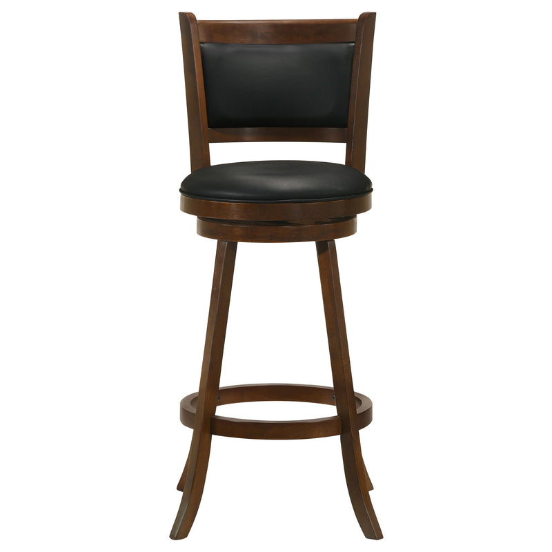 Silla de bar giratoria tapizada Broxton, color castaño (Juego de 2)