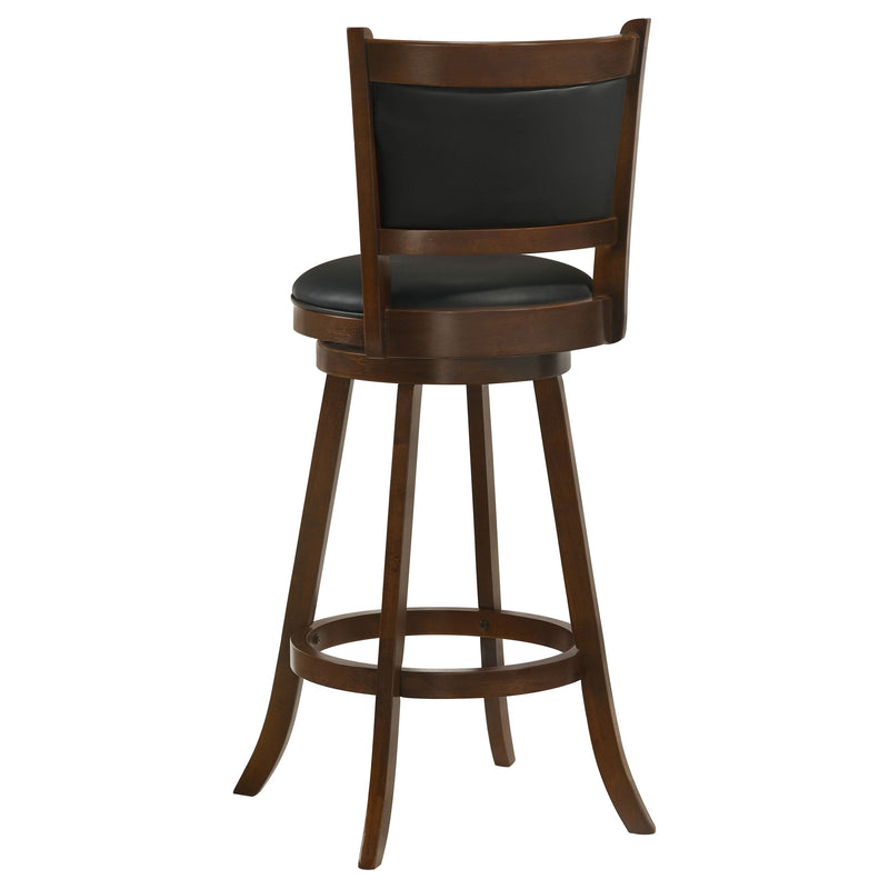Silla de bar giratoria tapizada Broxton, color castaño (Juego de 2)