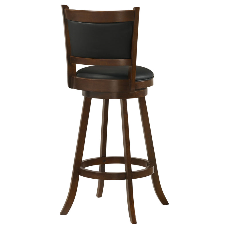 Silla de bar giratoria tapizada Broxton, color castaño (Juego de 2)