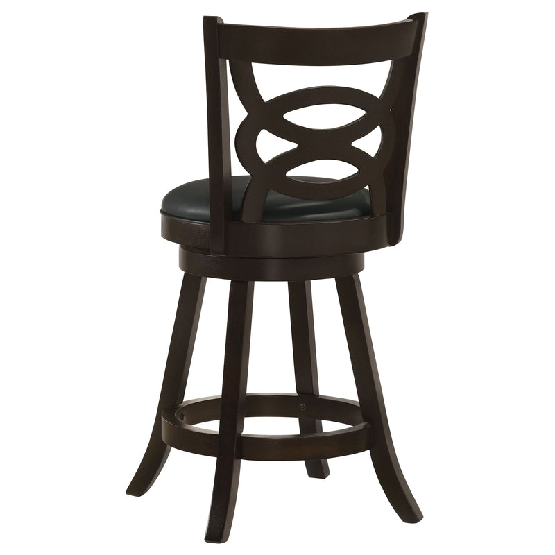 Taburete de barra giratorio de madera Calecita, capuchino (juego de 2)