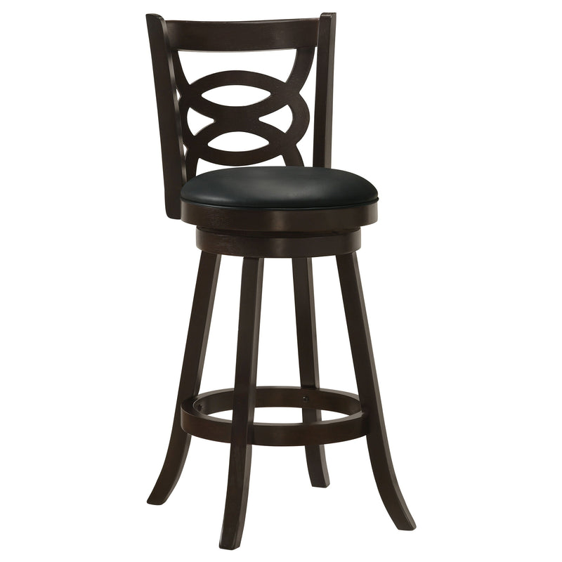 Silla de bar giratoria Calecita de madera, color capuchino (juego de 2)