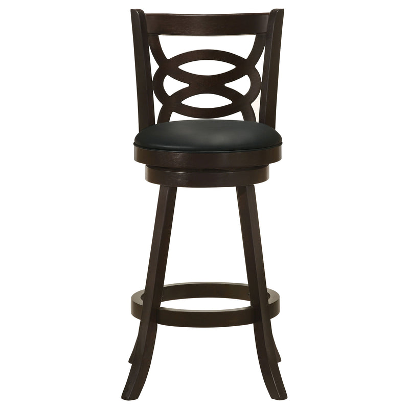 Silla de bar giratoria Calecita de madera, color capuchino (juego de 2)
