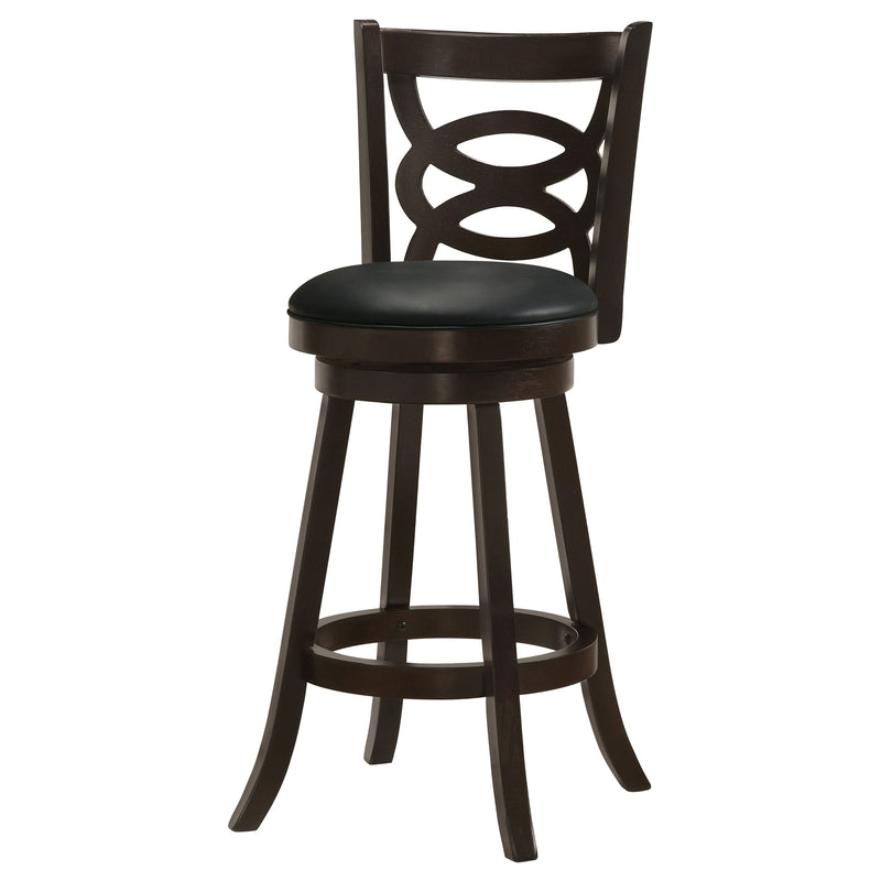 Silla de bar giratoria Calecita de madera, color capuchino (juego de 2)
