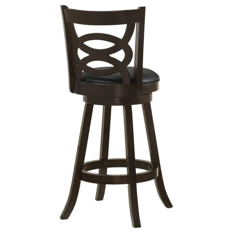 Silla de bar giratoria Calecita de madera, color capuchino (juego de 2)