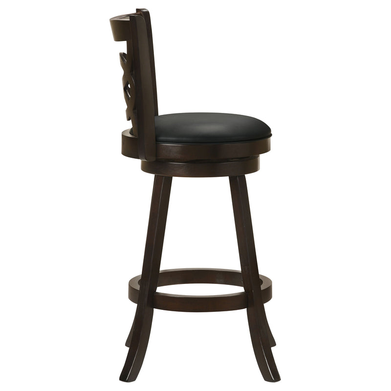 Silla de bar giratoria Calecita de madera, color capuchino (juego de 2)
