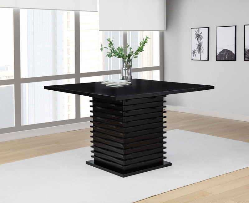 Mesa de comedor Stanton Square de 54 pulgadas de altura de mostrador, color negro