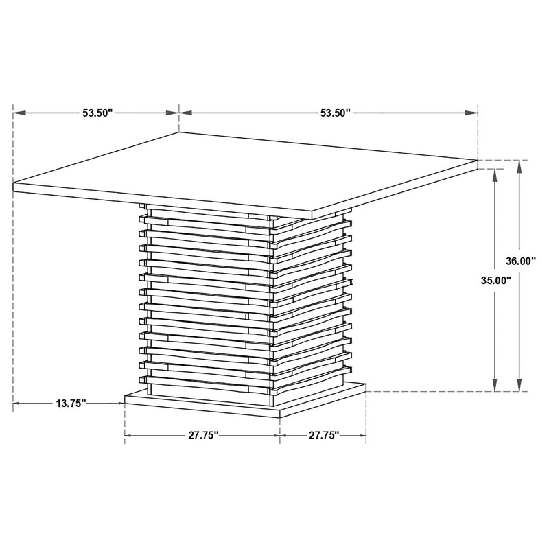 Mesa de comedor Stanton Square de 54 pulgadas de altura de mostrador, color negro