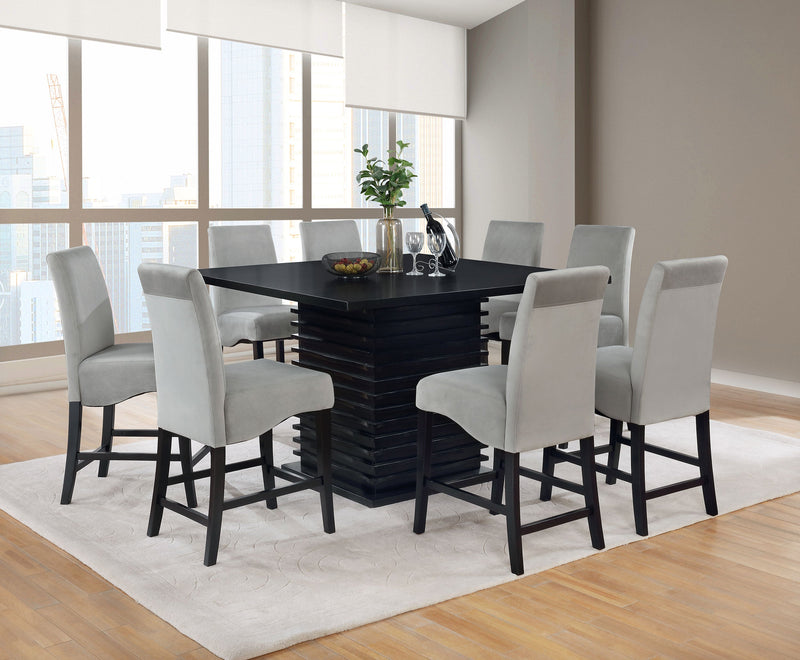 Mesa de comedor Stanton Square de 54 pulgadas de altura de mostrador, color negro