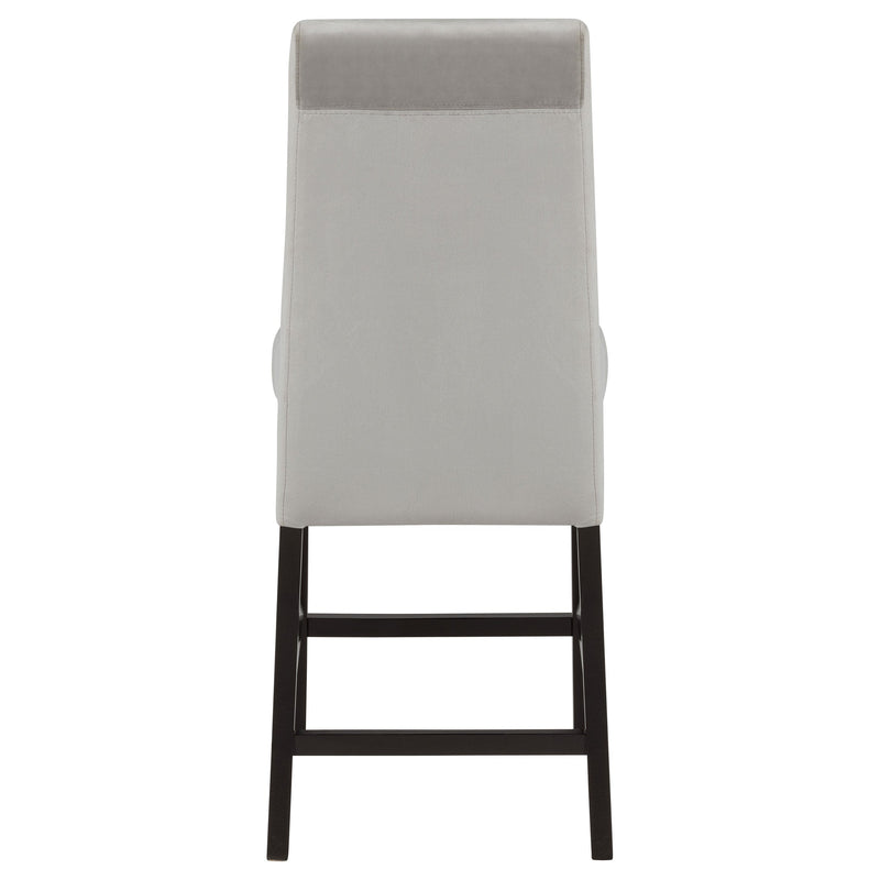 Stanton Velvet Upholstered Counter Chair Grey (Set of 2)